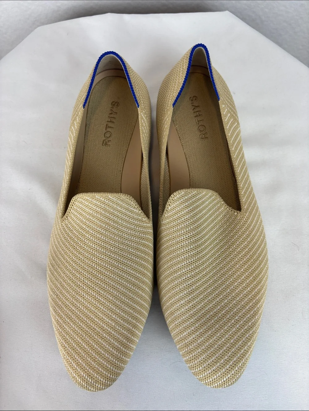 Rothy’s Beige sz 12 Pointed Toe Loafer Flats Slip On Shoes Women’s Comfort